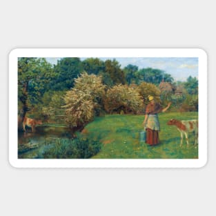 Poll the Milkmaid by Arthur Hughes Magnet